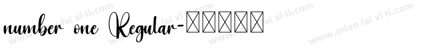 number one Regular字体转换
